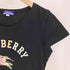 バーバリーブルーレーベル BURBERRY BLUE LABEL フロッキーロゴ プリント クルーネック Tシャツ Y2K レディース EUR:38