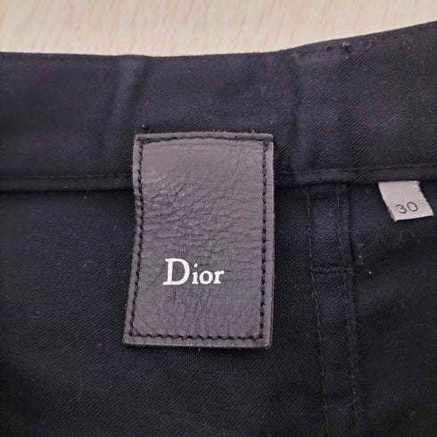ディオール Dior 09AW ファスナーヘム ストレッチ スリム タイト スキニー パンツ レディース 30