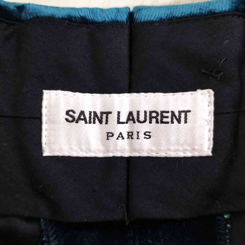 サンローランパリ SAINT LAURENT PARIS クラッシュ ベルベット トラウザーズ メンズ 46