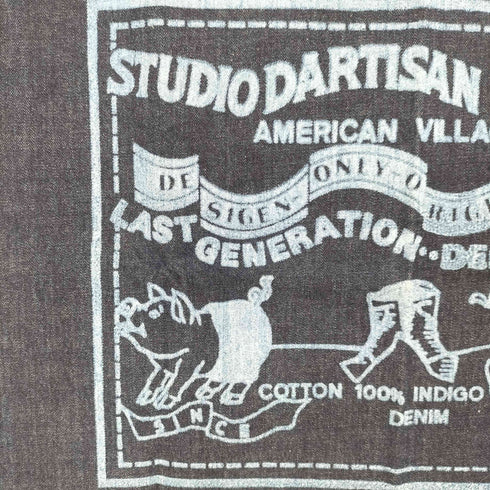 スタジオダルチザン STUDIO DARTISAN デニムバナー タペストリー 壁掛け パッチロゴ リベット メンズ ONE SIZE