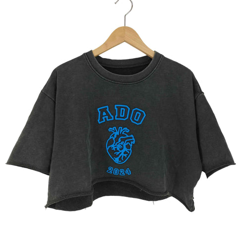 2024 心臓 プリント クロップド Tシャツ アーティスト Tシャツ レディース JPN:L