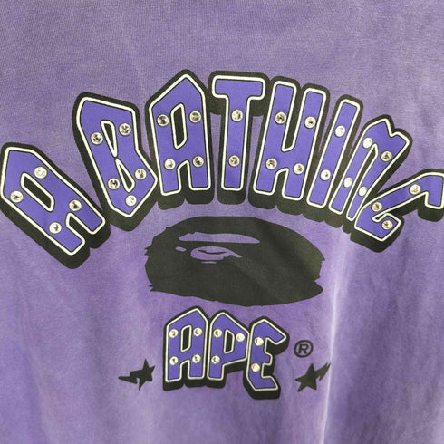 アベイシングエイプ A BATHING APE GARMENT DYE RHINESTONE LOGO RELAXED FIT TEE メンズ import:M