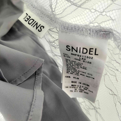スナイデル snidel ギャザースリーブレースブラウス レディース ONE SIZE