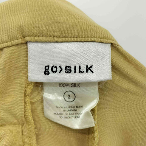 go>SILK 総シルク ボタンフライ 2タックスラックス レディース JPN:2