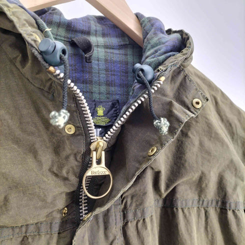 バブアー Barbour 90S 英国製 3ワラント DURHAM ダーハム 裏地チェック オイルドジャケット 1995年製 メンズ C44