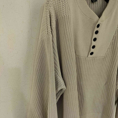 クラブルーム CLUB ROOM ヘンリーネック コットンニット メンズ import:XXL