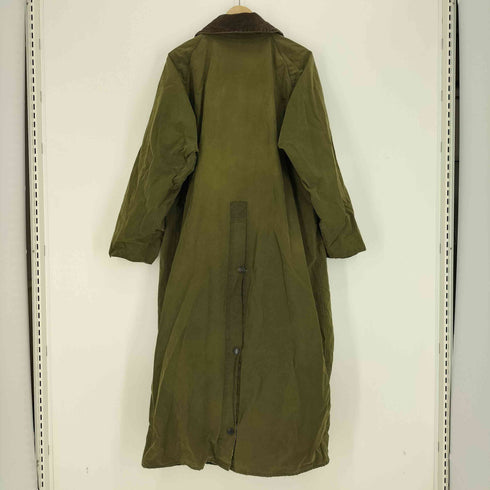 バブアー Barbour 90S 英国製 3ワラント BURGHLEY バーレー 襟コーデュロイ 裏地チェック オイルドコート 1995年製 メンズ C42