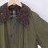 バブアー Barbour 90S 英国製 3ワラント BURGHLEY バーレー 襟コーデュロイ 裏地チェック オイルドコート 1995年製 メンズ C42