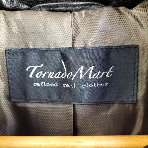 トルネードマート TORNADO MART ゴートレザー ピッグスエード切替 ダウンジャケット メンズ JPN:M