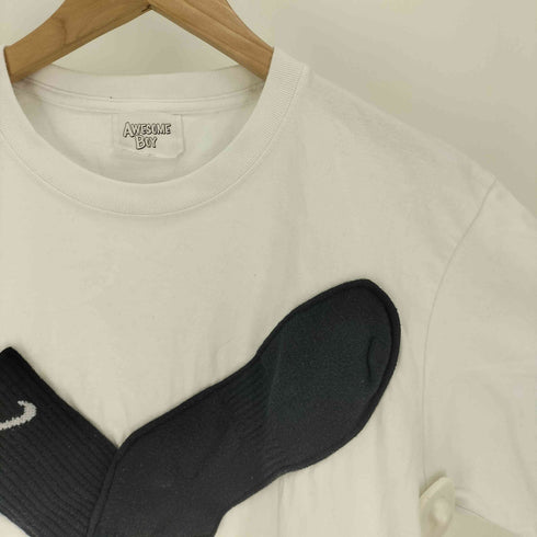 AWESOME BOY REMAKE SOX TEE リメイク ソックス 3D靴下 クルーネックTシャツ メンズ