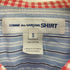 コムデギャルソンシャツ COMME des GARCONS SHIRT 13SS フランス製 ギンガムチェック 総柄 切替 ショールカラー ストライプシャツ メンズ JPN:S