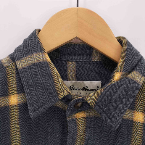 エディーバウアー Eddie Bauer 白タグ オンブレチェックシャツ メンズ regular