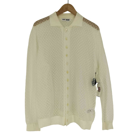 ティーモダンストリートウエア TTT_MSW 22SS See-Through Knit Cardigan シースルーニットカーディガン メンズ JPN:M