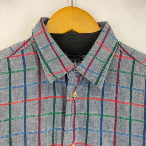 ミッソーニスポーツ MISSONI SPORTS 90S L/S チェックコットンシャツ メンズ import:S