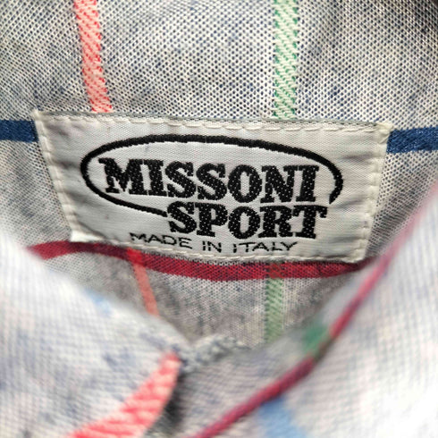 ミッソーニスポーツ MISSONI SPORTS 90S L/S チェックコットンシャツ メンズ import:S