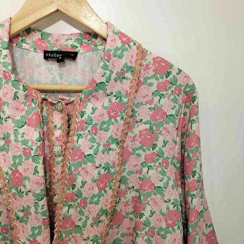 シスタージェーン SISTER JANE 花柄 ボウタイ シャツブラウス レディース import:S