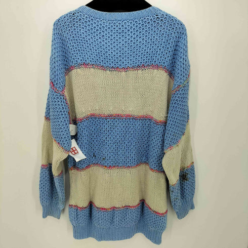 チャップスラルフローレン CHAPS RALPH LAUREN 70S コットン ボーダー マルチカラー ニットセーター メンズ import:L