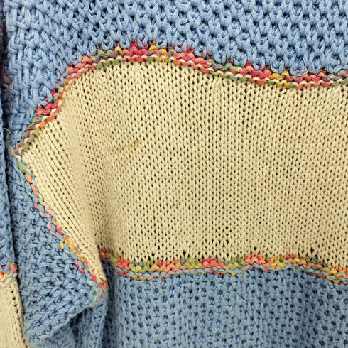 チャップスラルフローレン CHAPS RALPH LAUREN 70S コットン ボーダー マルチカラー ニットセーター メンズ import:L