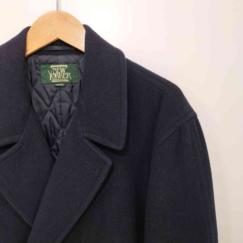 ニューヨーカー NEWYORKER ウール混 カシミヤ混 裏地キルティング ピーコート メンズ MEDIUM