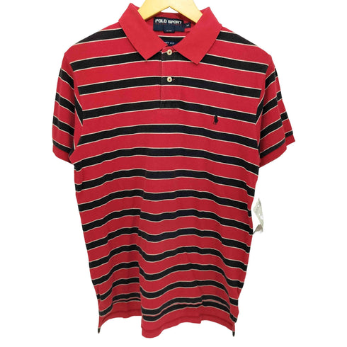 ポロスポーツラルフローレン POLO SPORT RALPH LAUREN 90S ポニー刺繍 ボーダー ポロシャツ メンズ import:M