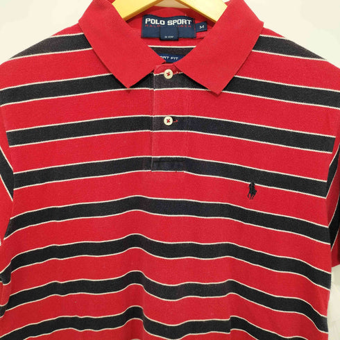 ポロスポーツラルフローレン POLO SPORT RALPH LAUREN 90S ポニー刺繍 ボーダー ポロシャツ メンズ import:M