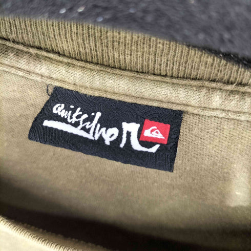 クイックシルバー Quiksilver 90-2000s Y2K タイダイ ロゴプリント ロングスリーブ クルーネックTシャツ メンズ