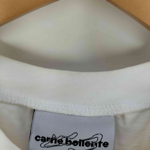 カルネボレンテ Carne Bollente フロント刺繍 クルーネック クロップドTシャツ レディース JPN:1