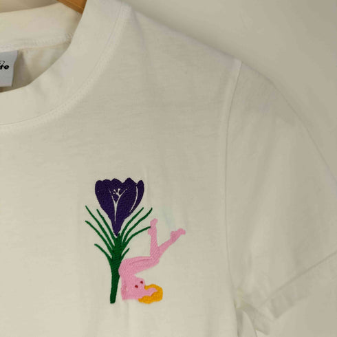 カルネボレンテ Carne Bollente フロント刺繍 クルーネック クロップドTシャツ レディース JPN:1