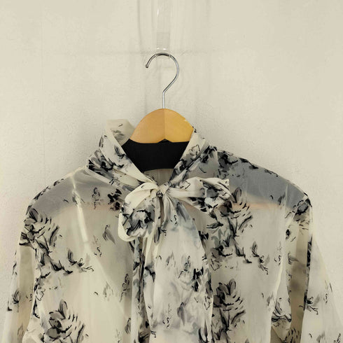 ナチュラルクチュール natural couture シアー花柄ボータイブラウス レディース FREE