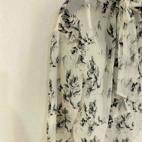 ナチュラルクチュール natural couture シアー花柄ボータイブラウス レディース FREE
