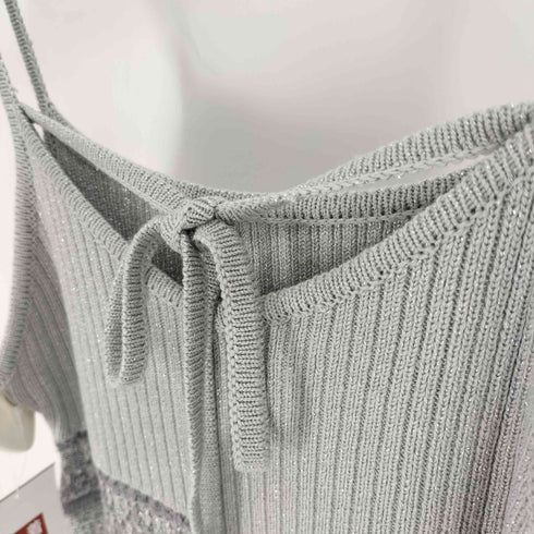 ウィルフリー willfully 23SS lame jacquard placement cami knit OP ラメ ジャガード プレイスメント キャミ ニット ワンピース レディース FREE