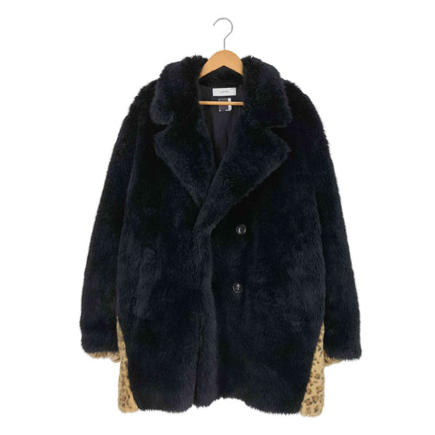 ファセッタズム FACETASM LEOPARD FAUX FUR PEA COAT レオパード フェイクファー ピーコート メンズ JPN:4
