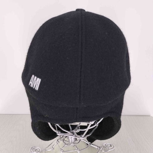 アミアレクサンドルマテュッシ AMI ALEXANDRE MATTIUSSI Ear Flap Cap Logo Patch Hat イヤーフラップ ウールキャップ メンズ 59