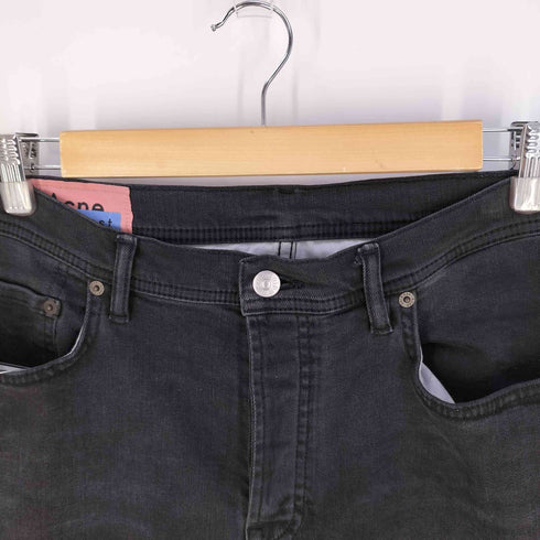 アクネストゥディオズブロコンスト Acne Studios Bla Konst River Used Blk ブラックデニムパンツ メンズ 33/32