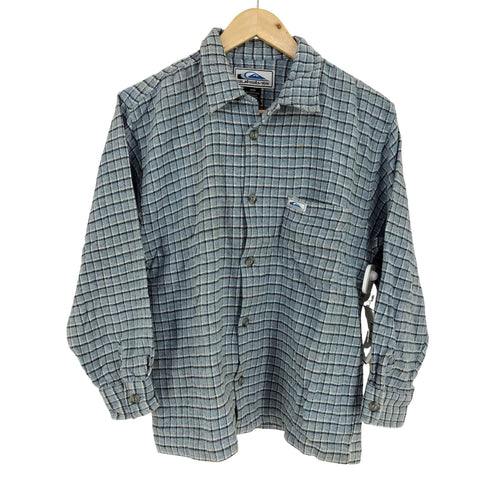 クイックシルバー Quiksilver チェック オープンカラー コットン ネルシャツ メンズ import:M