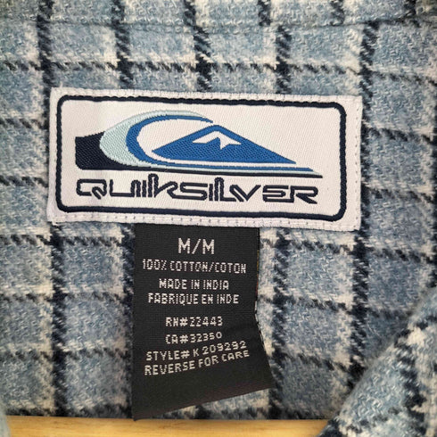 クイックシルバー Quiksilver チェック オープンカラー コットン ネルシャツ メンズ import:M