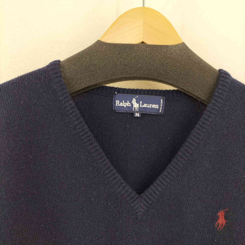 ラルフローレン RALPH LAUREN ポニー刺繍 ウール Vネックニット メンズ import:M