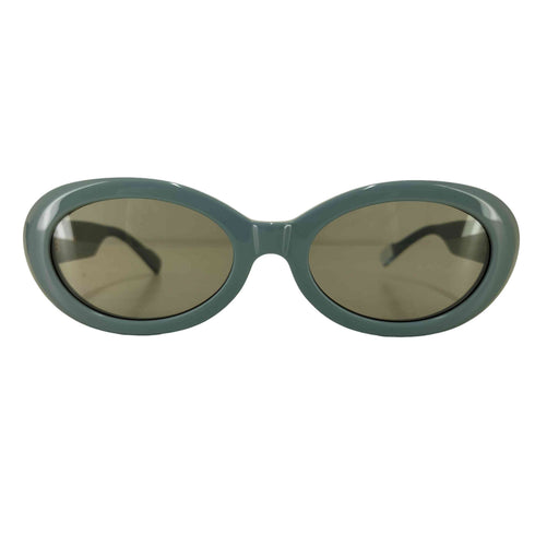 BLANC.. BE006 SOFTBLUE M.GRY オーバルサングラス メンズ 53▫20-145