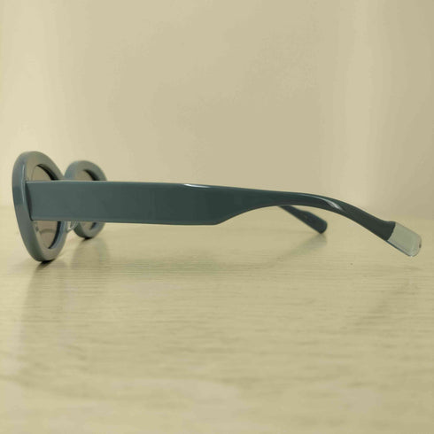 BLANC.. BE006 SOFTBLUE M.GRY オーバルサングラス メンズ 53▫20-145