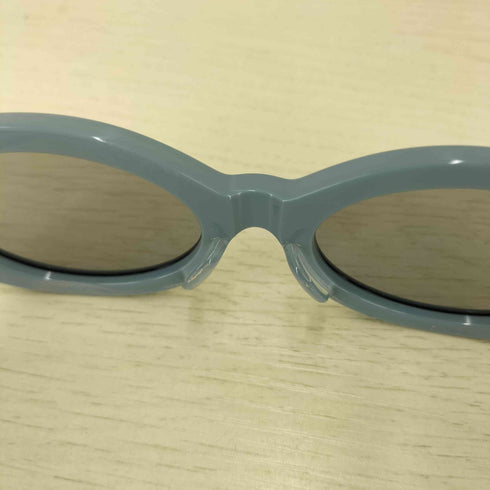 BLANC.. BE006 SOFTBLUE M.GRY オーバルサングラス メンズ 53▫20-145