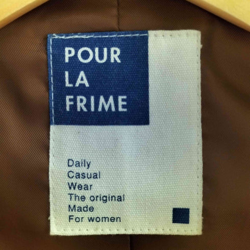 POUR LA FRIME シープレザー ジップアップジャケット レディース