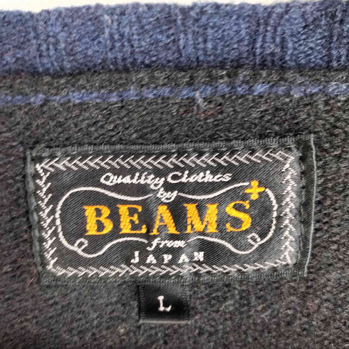 ビームスプラス BEAMS+ クレイジーパターン マルチカラー ウールカーディガン メンズ JPN:L