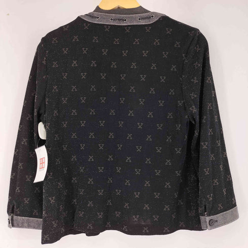 レオナール LEONARD L/S 総柄シルク混カーディガン レディース LL