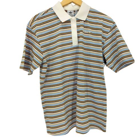 アディダスオリジナルス adidas Originals 80s オーバーサイズ ストライプ ポロシャツ レディース import:XS