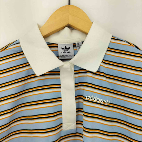 アディダスオリジナルス adidas Originals 80s オーバーサイズ ストライプ ポロシャツ レディース import:XS