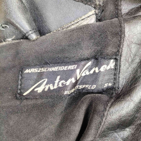 anton vanek モーターサイクル ポリスレザージャケット メンズ 54