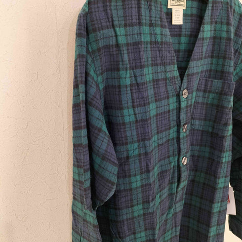 エルエルビーン L.L.Bean チェック ロングパジャマシャツ メンズ import:S