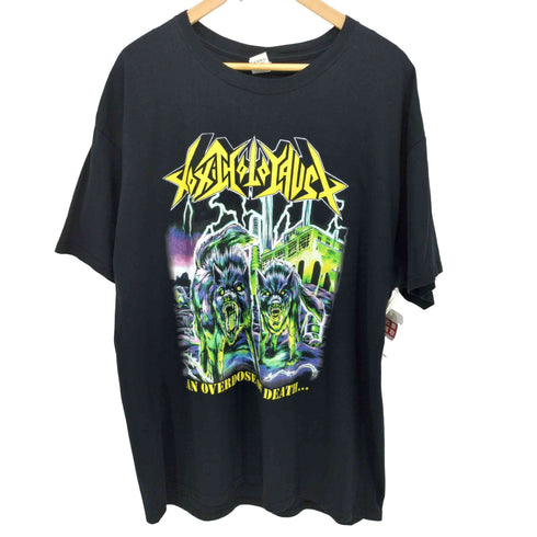 フルーツオブザルーム FRUIT OF THE LOOM 前面プリント クルーネック バンドTシャツ メンズ import:XL