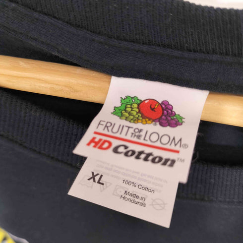 フルーツオブザルーム FRUIT OF THE LOOM 前面プリント クルーネック バンドTシャツ メンズ import:XL