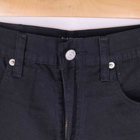 ポロジーンズカンパニーラルフローレン POLO JEANS COMPANY RALPH LAUREN 星条旗パッチ リラックス ストレート ブラック デニムパンツ メンズ 33×38